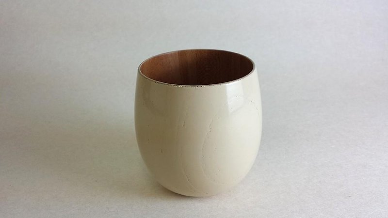 欅　たまゆらカップ　バニラ - 咖啡杯/马克杯 - 木头 白色