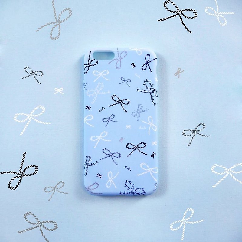 水蓝法国蝴蝶结手机壳 - 手机壳/手机套 - 其他材质 蓝色