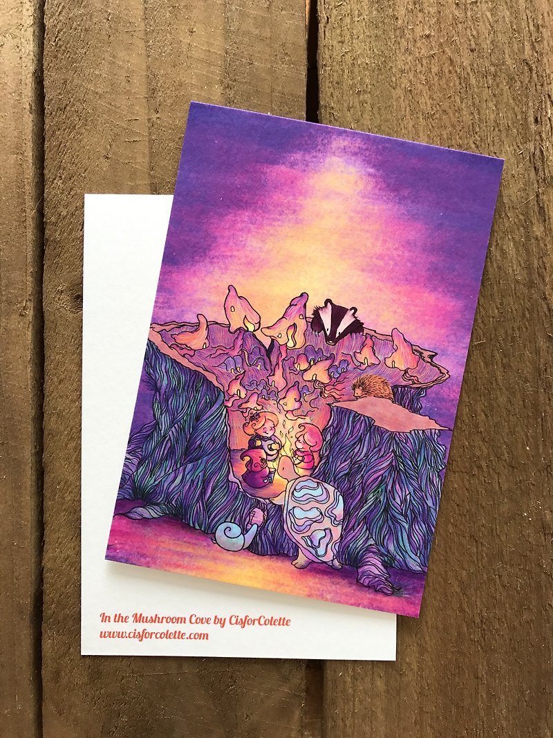 In the Mushroom Cove postcard - 卡片/明信片 - 纸 紫色