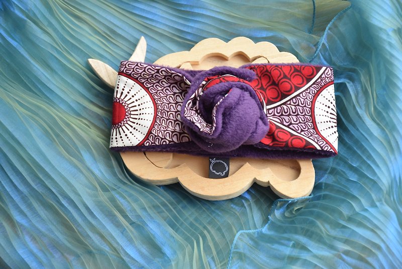 Ashburton •• 抓绒的双面头带（紫色） - 发带/发箍 - 棉．麻 多色