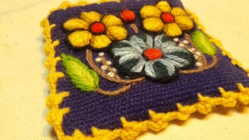 黄花儿   手工刺绣小包包 - 零钱包 - 其他材质 紫色