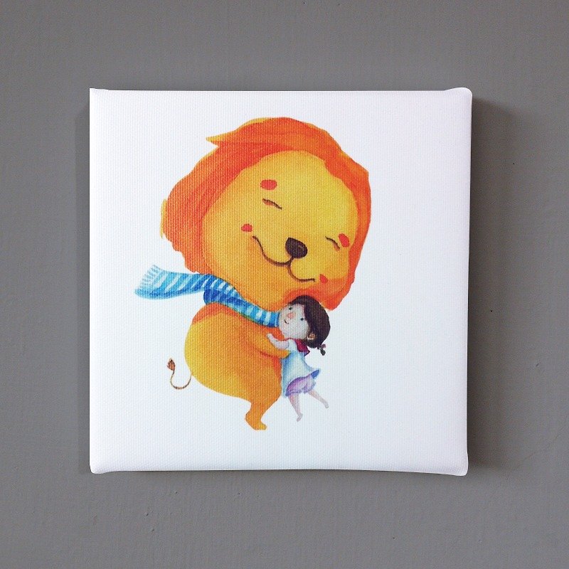 一首狮 拥抱系列 无框画 复制画 壁贴 摆饰 狮子 - 墙贴/壁贴 - 防水材质 