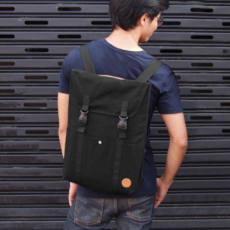 Simply Collection - Black (Convertible Backpack Tote, Backpack,Bag, Tote) - 后背包/双肩包 - 其他材质 黑色