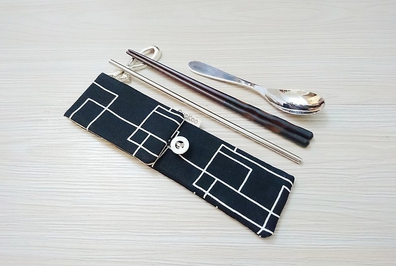 环保餐具收纳袋 筷子袋 组合筷专用 几何图 - 餐刀/叉/匙组合 - 纸 