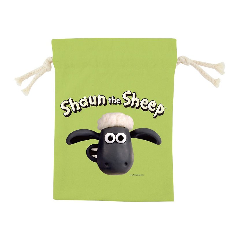 笑笑羊(Shaun The Sheep)授权 -彩色束口袋-【笑笑羊(果绿)】,CB6AI03 - 其他 - 棉．麻 白色