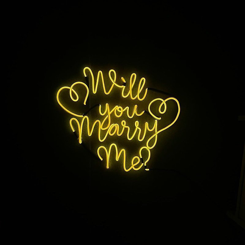 neonlite 定制霓虹文字图案灯 /Will you marry me/ - 灯具/灯饰 - 塑料 黄色