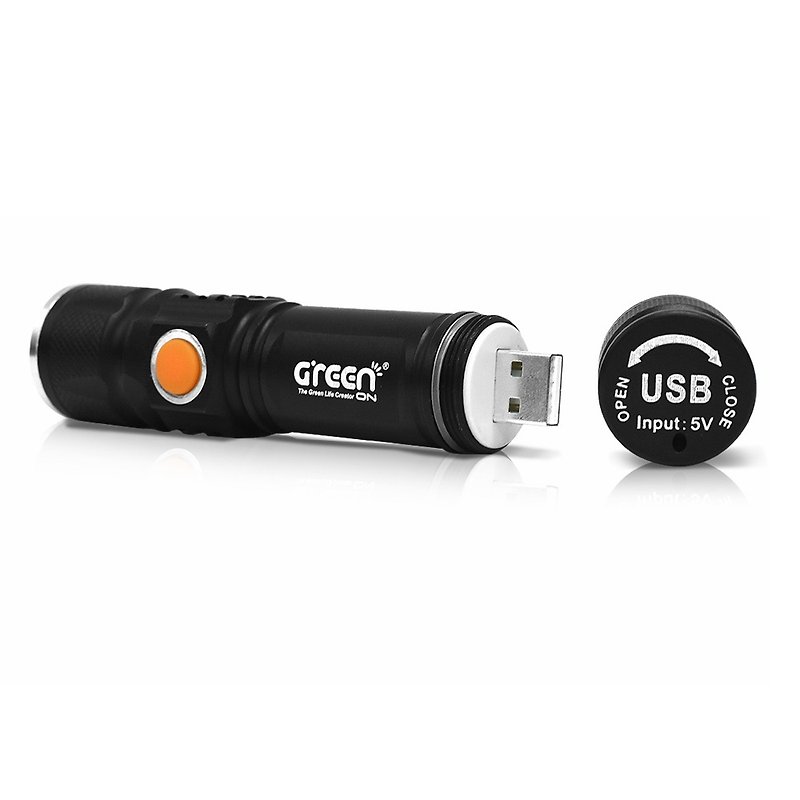 GREENON 超强光USB充电手电筒 T6 LED - 其他 - 其他金属 