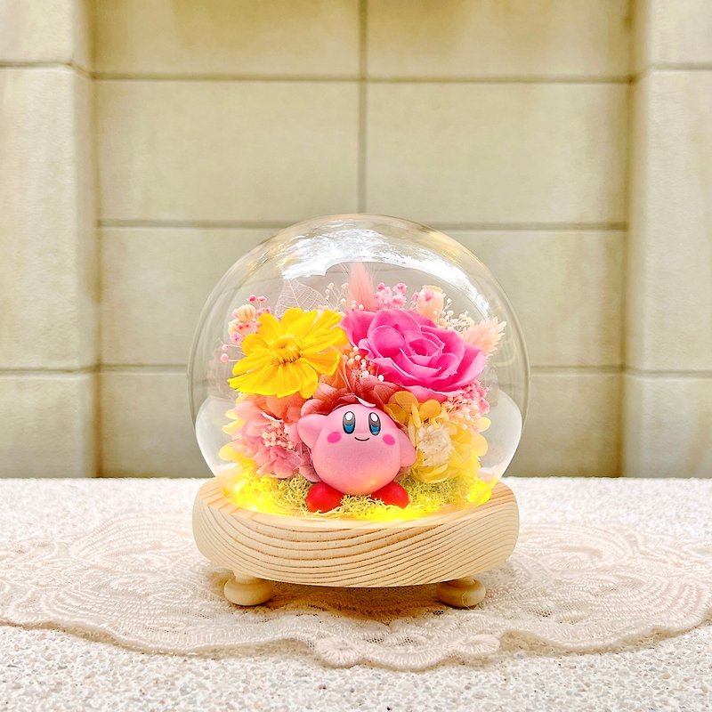 星之卡比/Kirby/永生花/干燥花/夜灯/玻璃盅罩 - 干燥花/捧花 - 植物．花 多色