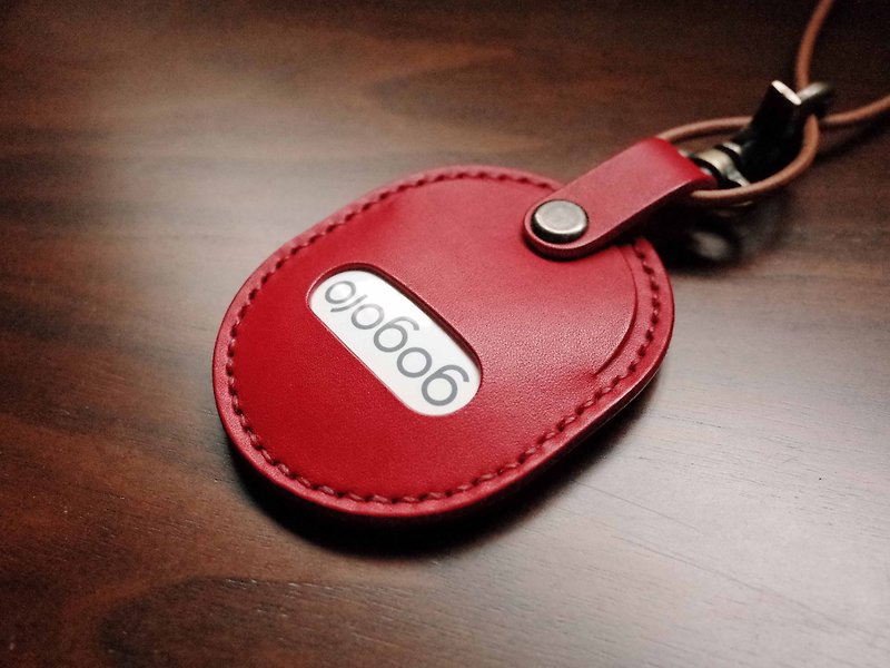 GOGORO机车钥匙皮套－圆润造型款－红色 - 钥匙链/钥匙包 - 真皮 红色