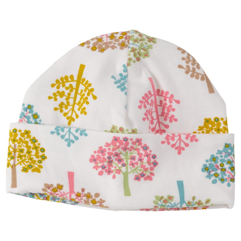 100%有机棉 树型多彩婴儿帽 (6-12m)  春天来报到了 英国生产制造 - 满月礼盒 - 棉．麻 多色