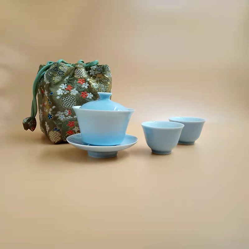 拾金 如意奉杯套组  赠茶人旅行布包 - 茶具/茶杯 - 瓷 