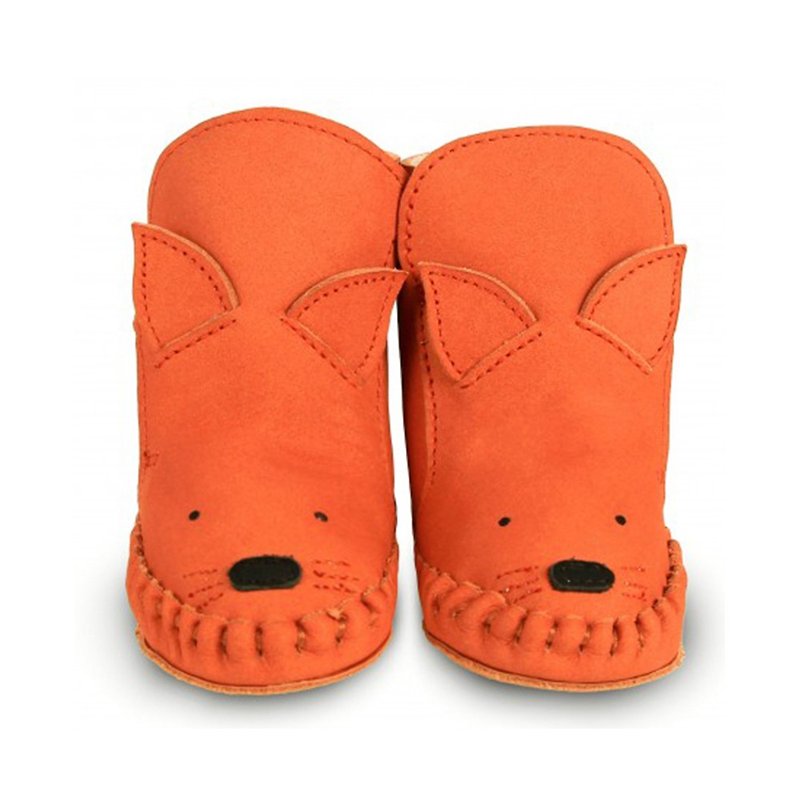 荷兰 Donsje 真皮内刷毛动物造型靴宝宝鞋 亮橘狐狸0579-NL130 - 童装鞋 - 真皮 橘色