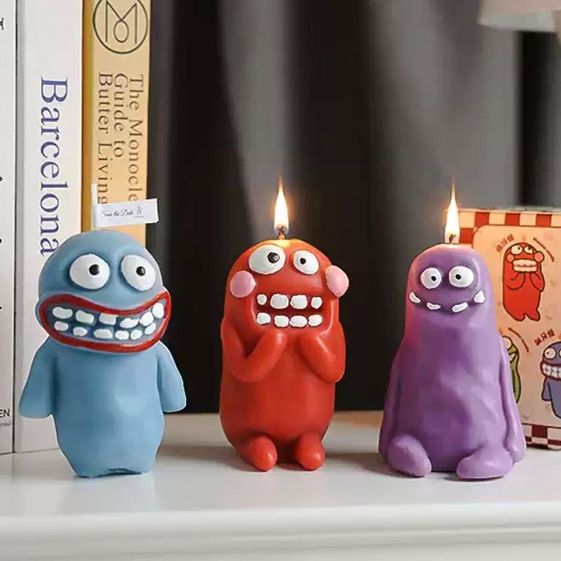 预购【FUNDAY】造型蜡烛系列 - 怪兽泥巴人造型香氛蜡烛 不挑款 - 蜡烛/烛台 - 其他材质 多色