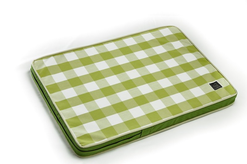 Lifeapp 睡垫替换布套 -- M_W80 x D55 x H5 cm (绿白格)不含睡垫 - 床垫/笼子 - 其他材质 绿色