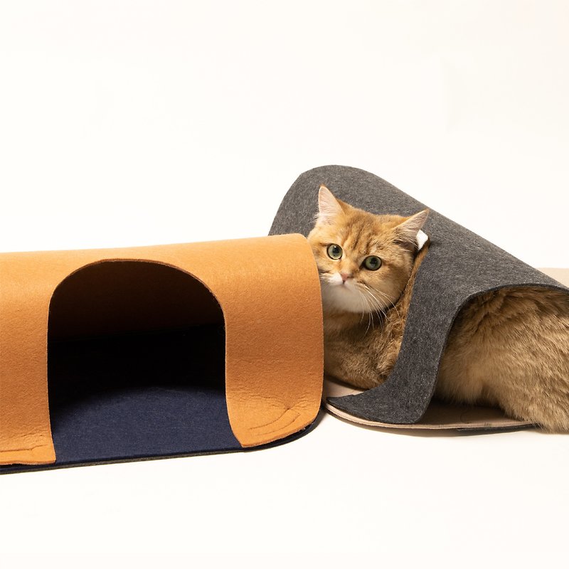 pidan 宠物跑道 地毯 宠物垫子 可拆洗垫子 宠物地垫 猫咪隧道 - 玩具 - 聚酯纤维 橘色