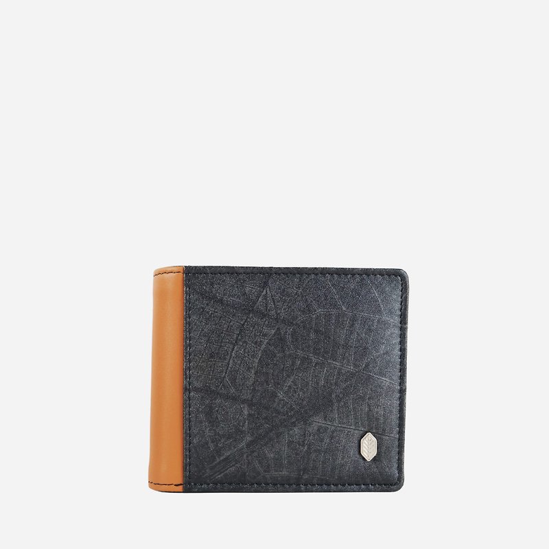 男士皮夹，黑，棕色（零钱包） - 皮夹/钱包 - 植物．花 咖啡色