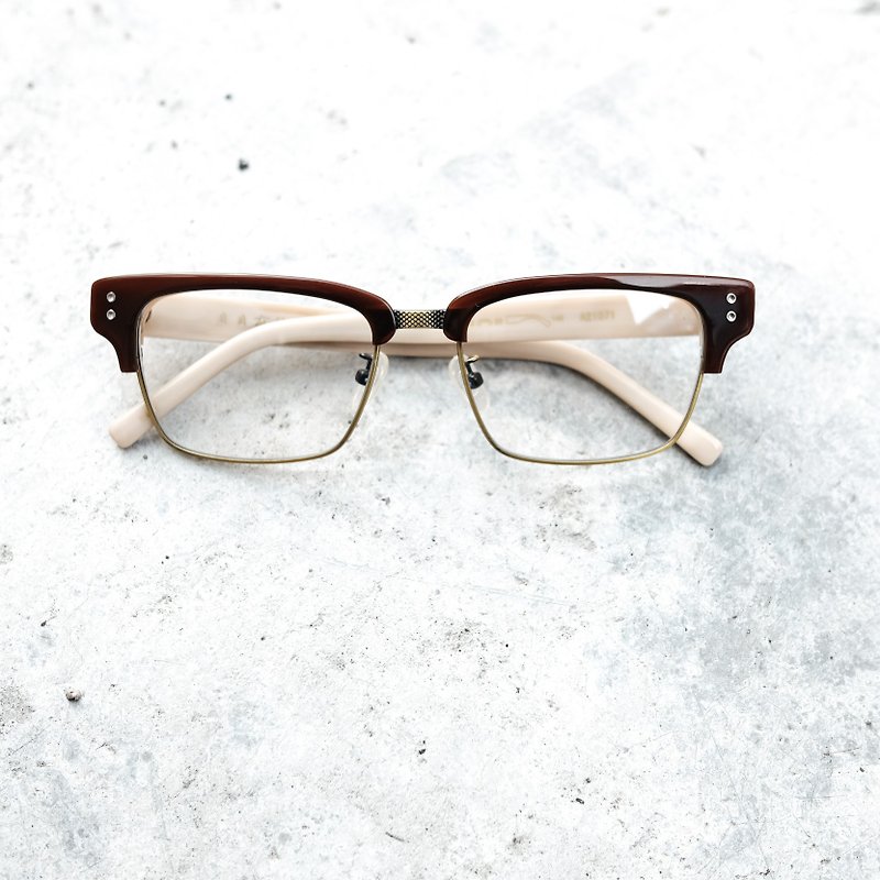 【目目商行】 韩国眉框 灰绿 限量色 商务 复古 眼镜 镜框 - 眼镜/眼镜框 - 纸 灰色