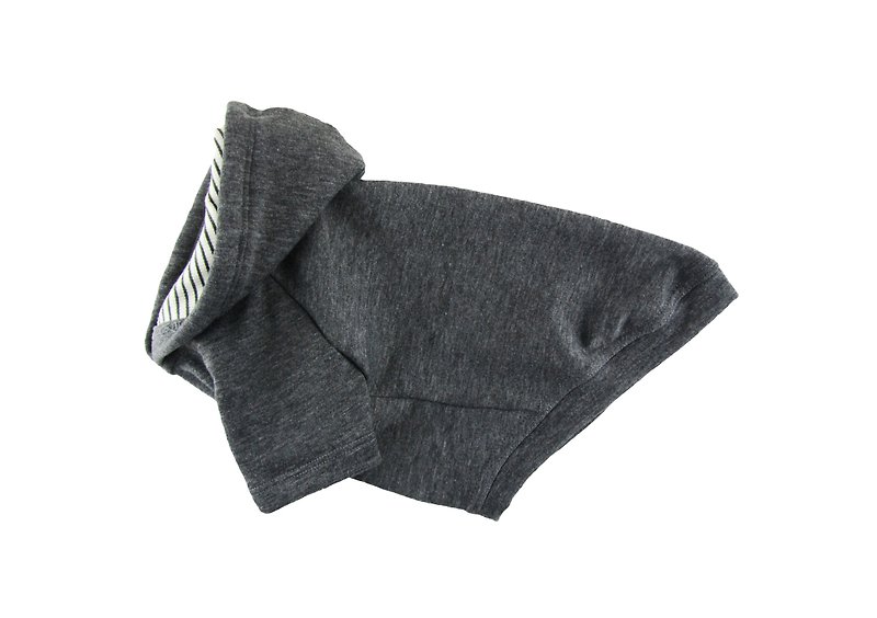 Super Soft Simple Dark Charcoal Fleece Hooded Sweatshirt,Dog Apparel - 衣/帽 - 其他材质 灰色