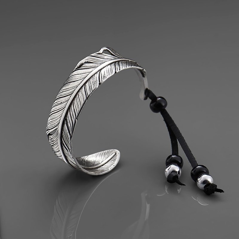 琉璃羽毛手环 - 手链/手环 - 其他金属 银色