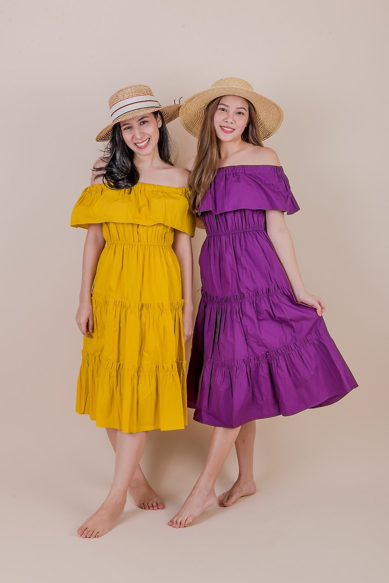 Lily Dress (Color/Lemon) - 洋装/连衣裙 - 其他材质 黄色