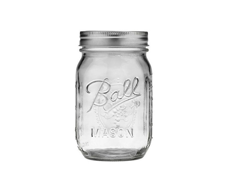 Ball Mason Jars - Ball梅森罐 16oz 窄口 - 咖啡杯/马克杯 - 玻璃 