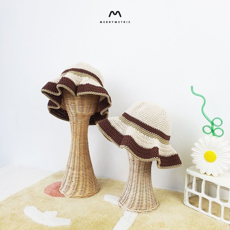 Natural crochet hat - 帽子 - 环保材料 咖啡色