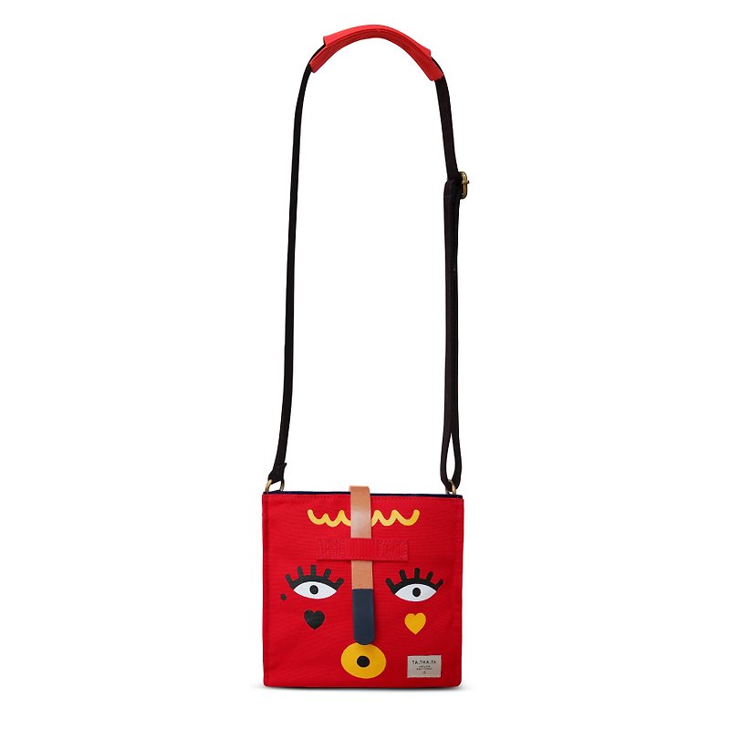 Jam Charlotte sling bag - 侧背包/斜挎包 - 棉．麻 红色