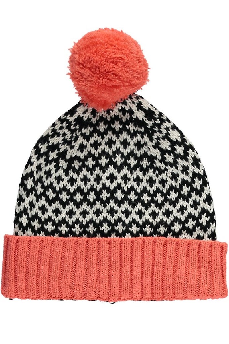 英国PomPom/几何图形毛帽 - 帽子 - 聚酯纤维 粉红色
