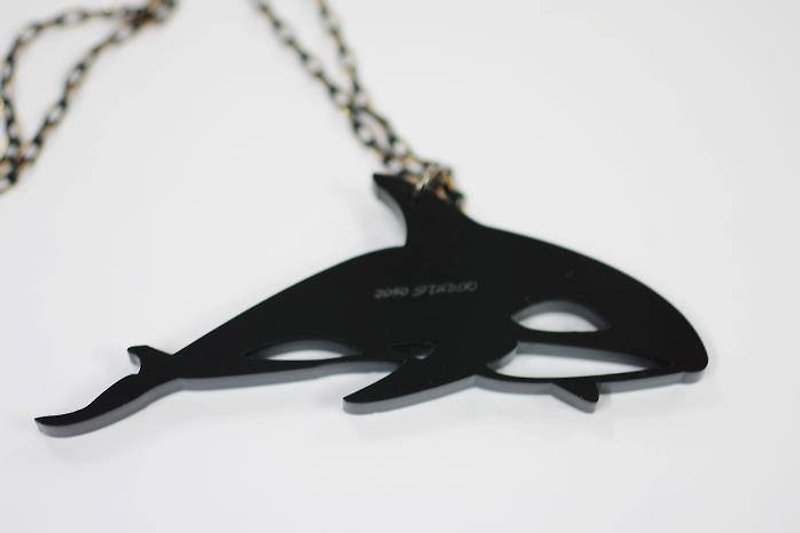 杀人鲸项链/钥匙圈 - 项链 - 压克力 黑色