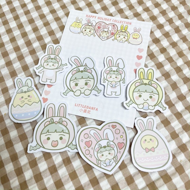 小蛋花 Littledanfa Happy Holiday 动物贴纸包 Sticker Pack - 贴纸 - 纸 多色