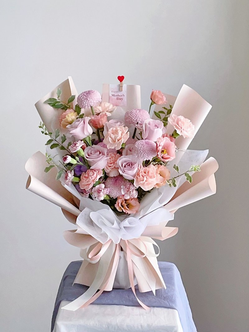 【鲜花】粉紫色玫瑰康乃馨鲜花花束 - 其他 - 植物．花 粉红色