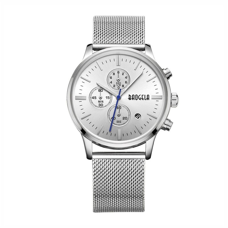 BAOGELA - STELVIO系列 银表盘 / 米兰表带可调式 手表 - 女表 - 其他金属 银色