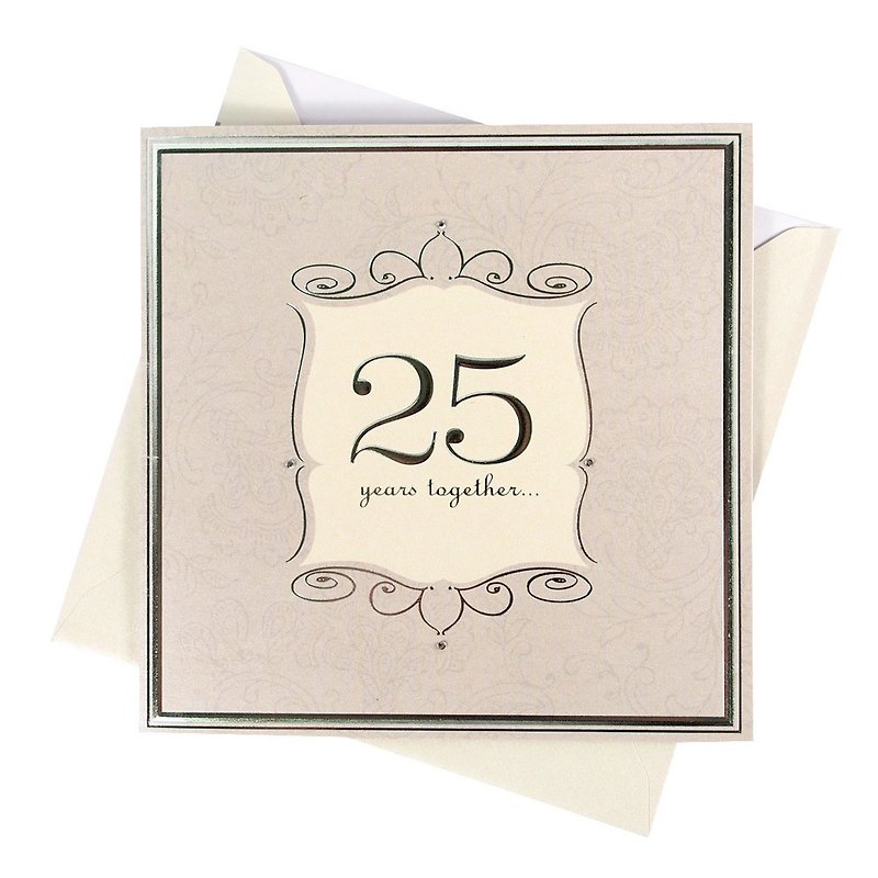 25周年快乐-银婚【Hallmark-卡片 周年感言】 - 卡片/明信片 - 纸 银色