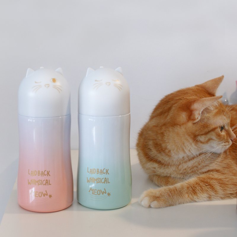 【DESTINO STYLE】日本米雅猫保温瓶 保冷瓶 公司货 猫奴必备 - 保温瓶/保温杯 - 不锈钢 