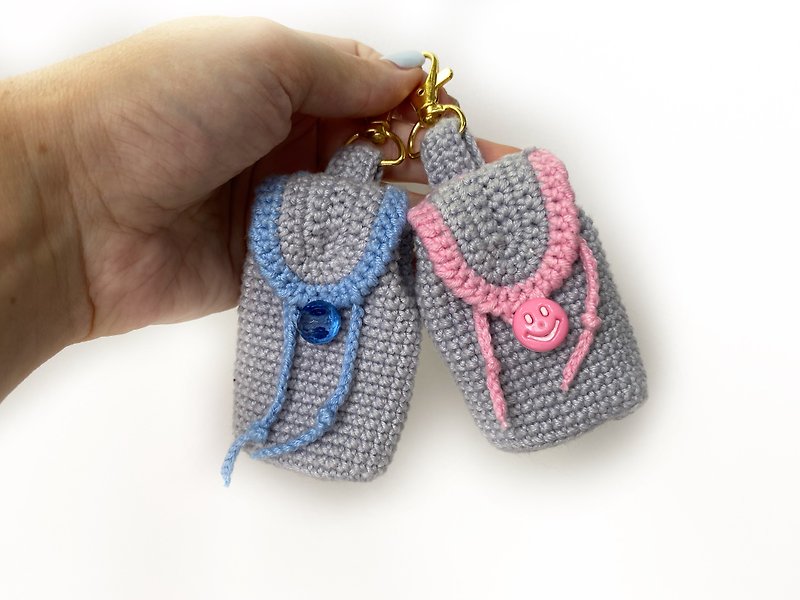 Mini Backpack Crochet Pattern, Hand Sanitizer Holder, Coin purse - 手工艺教程/工具书 - 其他材质 