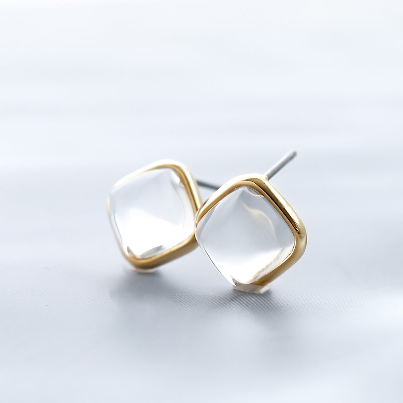 Candy Glass earrings  糖果玻璃项链 - 耳环/耳夹 - 其他金属 金色