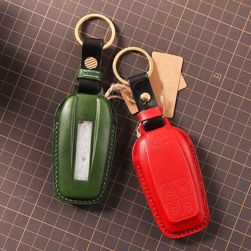 【高级订制】纯手工汽车钥匙包套  For Ferrari 法拉利 创意礼品 - 钥匙链/钥匙包 - 真皮 