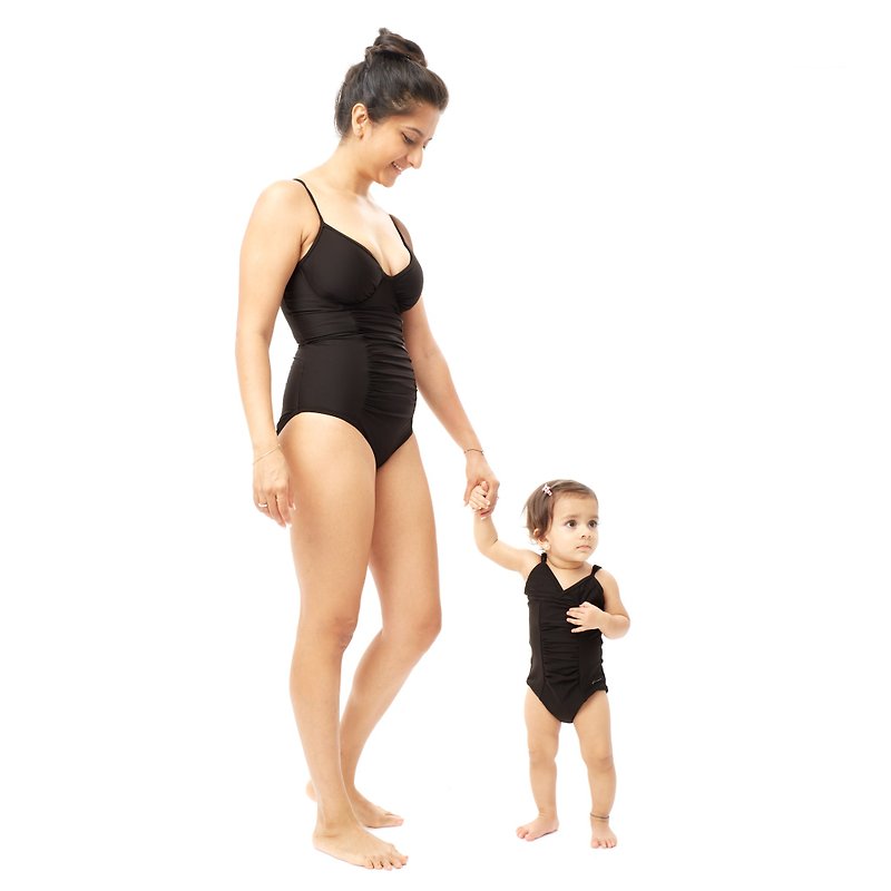 Lauren - 完美折边连身泳衣(1歲以下BB） - 泳衣/游泳用品 - 其他材质 咖啡色