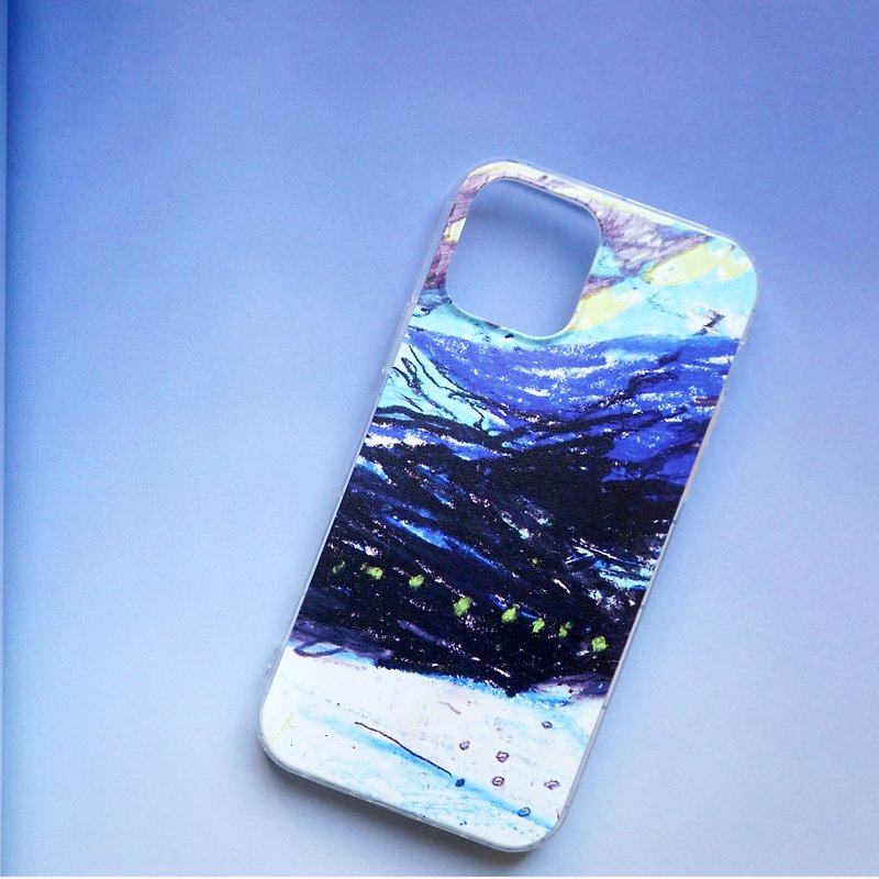 深海的光质感手机壳 全彩印刷软壳 iphone 13 - 手机壳/手机套 - 硅胶 蓝色