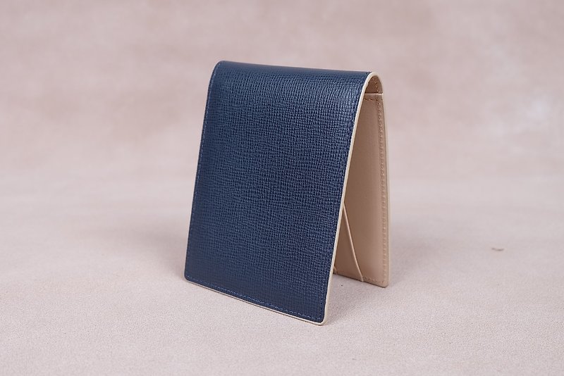 Money Clip / Card Case / Italy Cow Leather money clips.(Navy) - 皮夹/钱包 - 真皮 蓝色