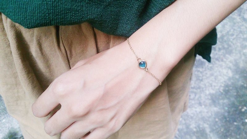 《纪念款》海洋之心 极细手链 - 手链/手环 - 宝石 