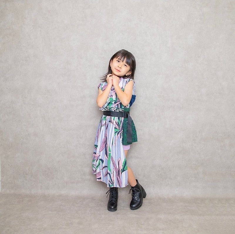 ボタニカルラップスカート　パープル - 童装裙 - 棉．麻 紫色