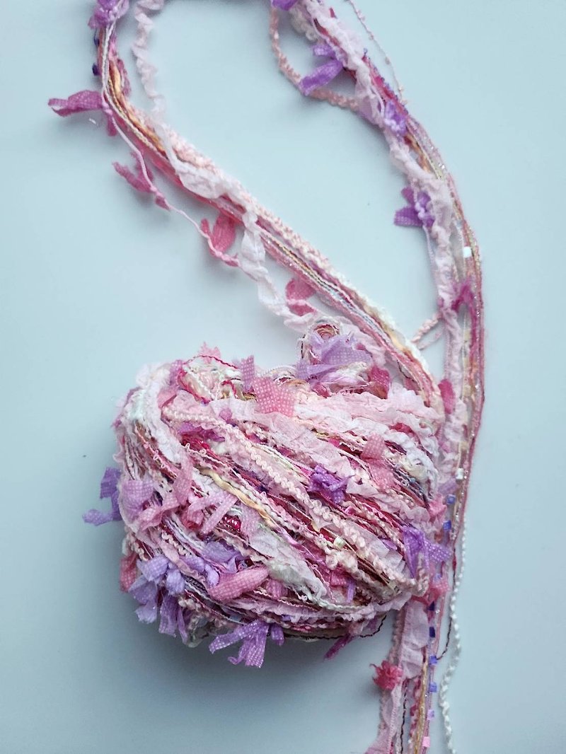 日本混合纱线　100厘米 - 编织/刺绣/羊毛毡/裁缝 - 其他人造纤维 粉红色