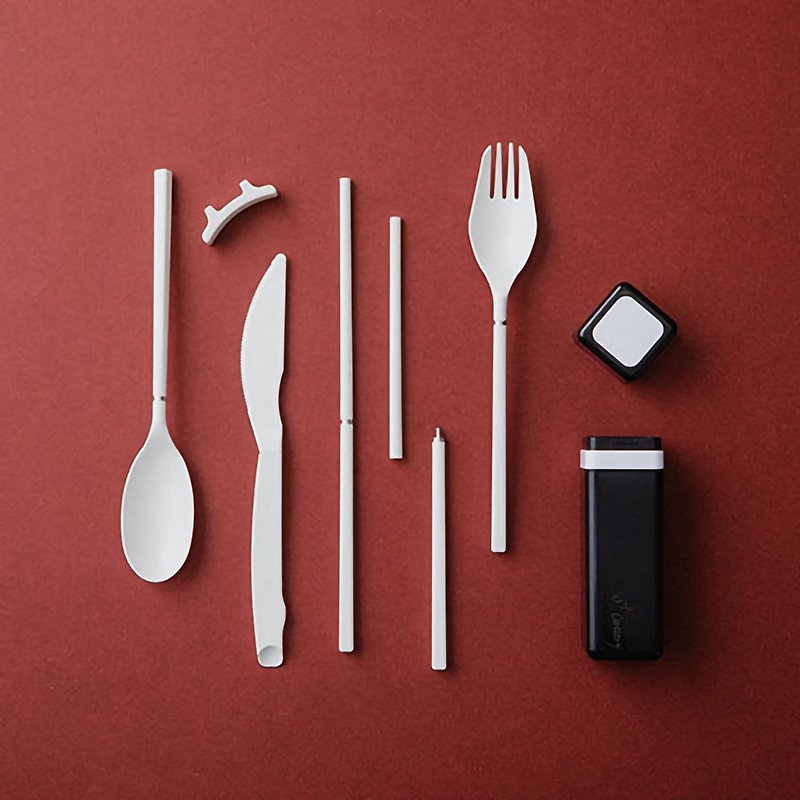 S+ Cutlery 五合一玻璃纤维欧应环保餐具 - 餐刀/叉/匙组合 - 环保材料 黑色