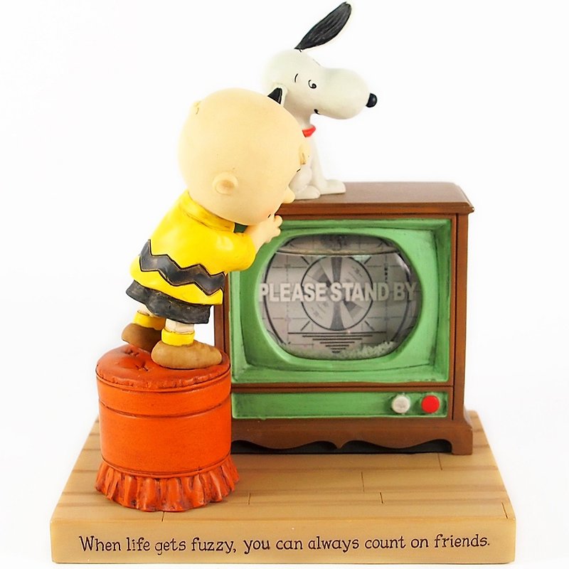 Snoopy手工雕塑/水球-依靠的朋友【Hallmark-Peanuts史努比 】 - 摆饰 - 其他材质 绿色