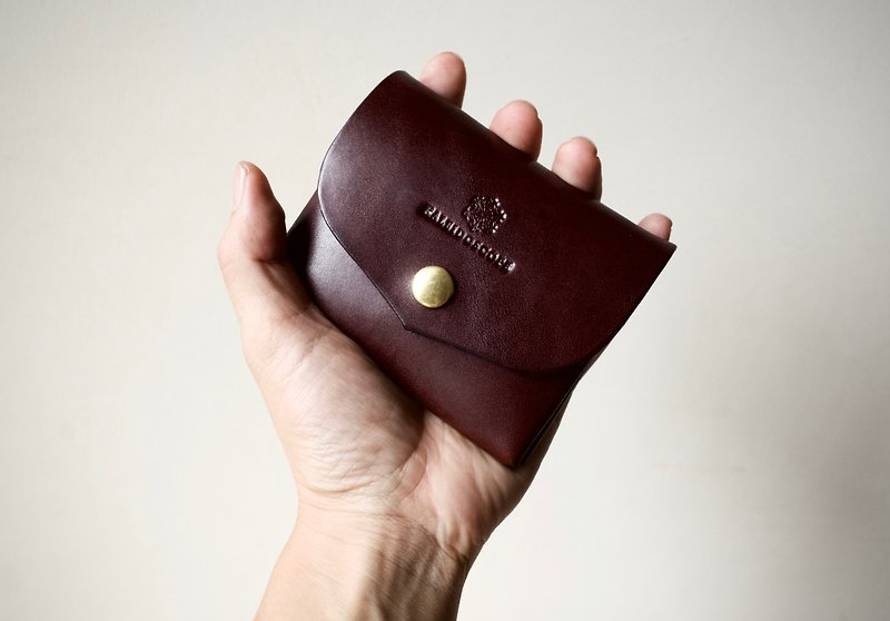 栃木レザーのコンパクト財布　series-envelope　ビターブラウン - 皮夹/钱包 - 真皮 咖啡色