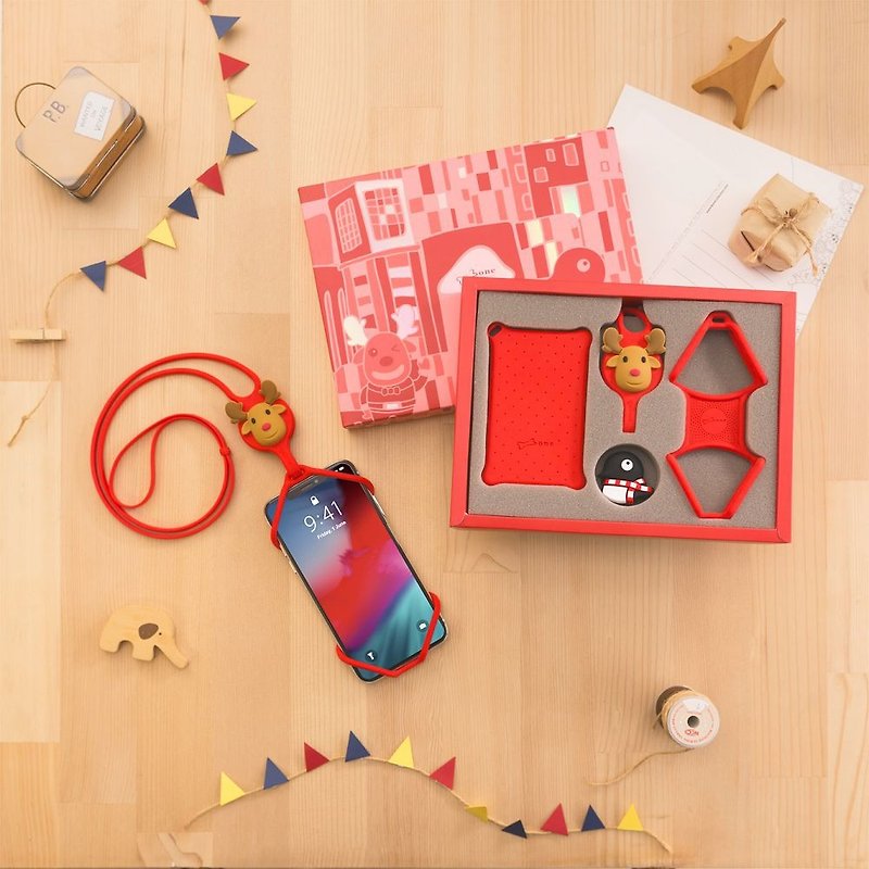 Bone / Lanyard Gift 颈挂绳礼盒 生日礼物 母亲节礼物 - 手机壳/手机套 - 硅胶 红色