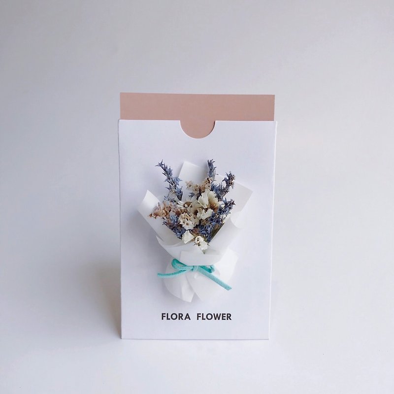 Flora Flower干燥花卡片-紫蓝白色系 - 卡片/明信片 - 植物．花 蓝色