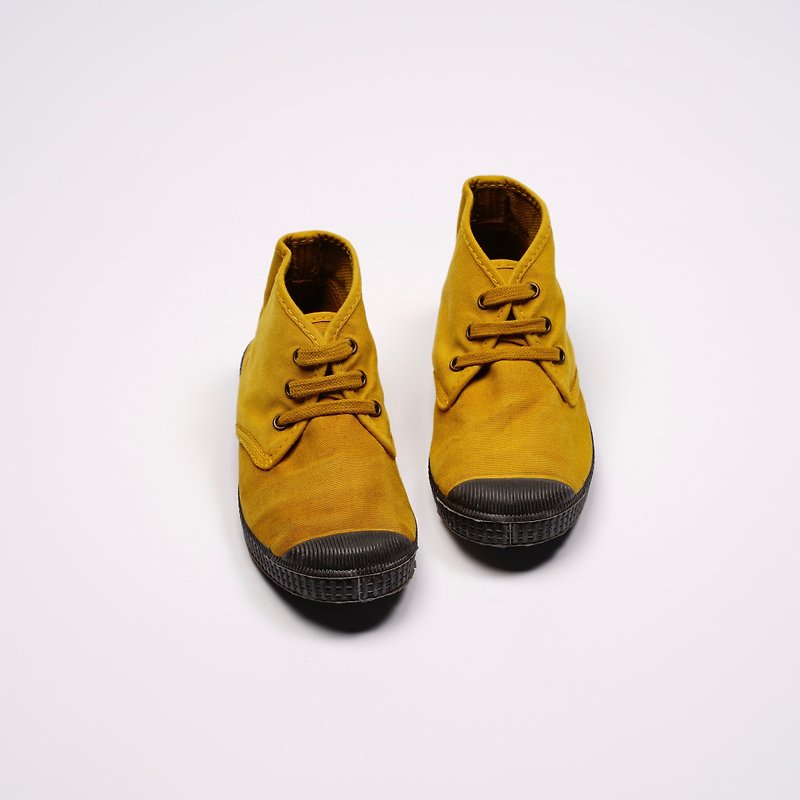 西班牙帆布鞋 CIENTA U60777 85 芥末黄 黑底 洗旧 童鞋 Chukka - 童装鞋 - 棉．麻 黄色