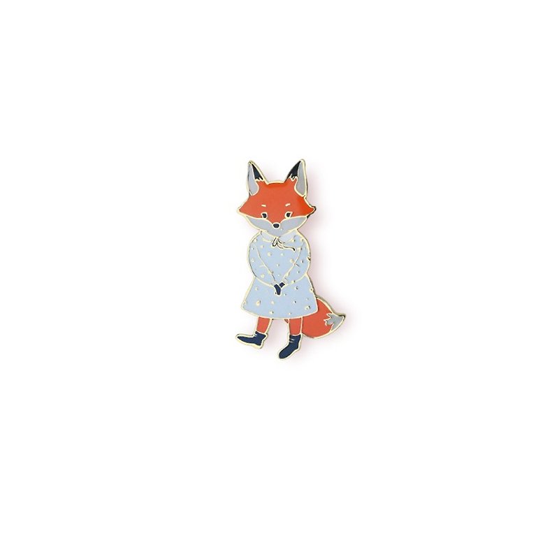 狐狸小姐 胸针 徽章 狐狸森林系列 - 胸针 - 其他金属 